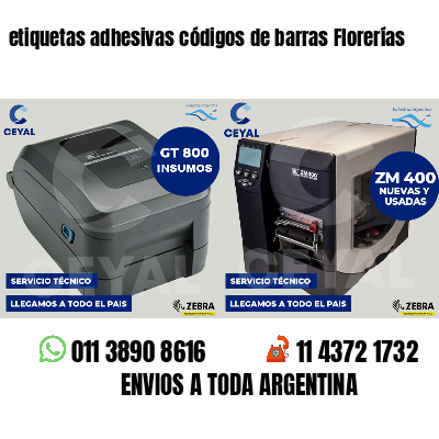 etiquetas adhesivas códigos de barras Florerías