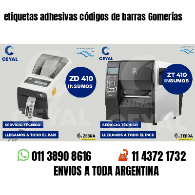 etiquetas adhesivas códigos de barras Gomerías
