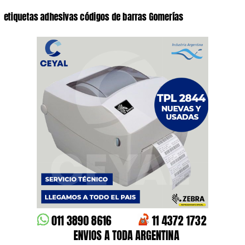 etiquetas adhesivas códigos de barras Gomerías