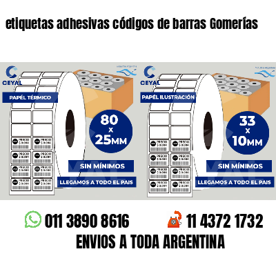 etiquetas adhesivas códigos de barras Gomerías