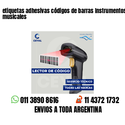 etiquetas adhesivas códigos de barras Instrumentos musicales