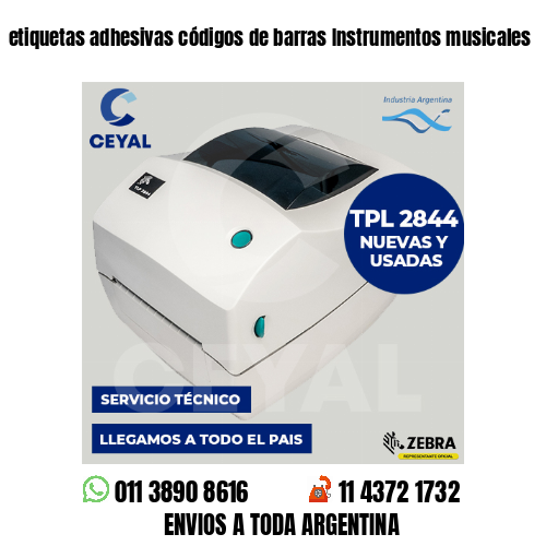 etiquetas adhesivas códigos de barras Instrumentos musicales