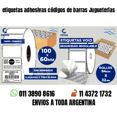 etiquetas adhesivas códigos de barras Jugueterías