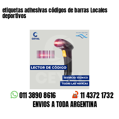 etiquetas adhesivas códigos de barras Locales deportivos