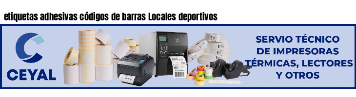 etiquetas adhesivas códigos de barras Locales deportivos