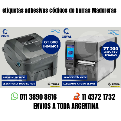 etiquetas adhesivas códigos de barras Madereras