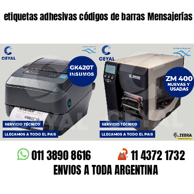etiquetas adhesivas códigos de barras Mensajerías