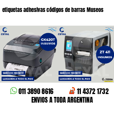 etiquetas adhesivas códigos de barras Museos