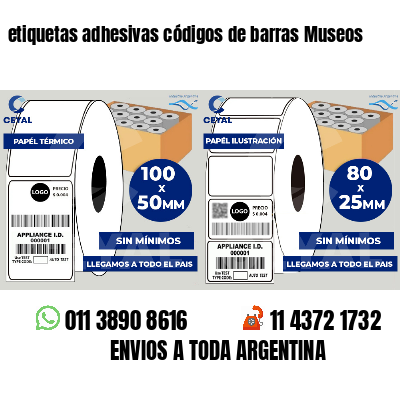 etiquetas adhesivas códigos de barras Museos