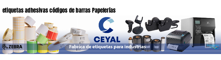 etiquetas adhesivas códigos de barras Papelerías