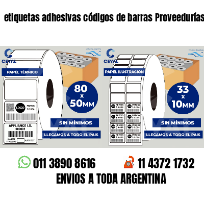 etiquetas adhesivas códigos de barras Proveedurías