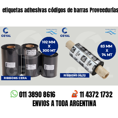 etiquetas adhesivas códigos de barras Proveedurías