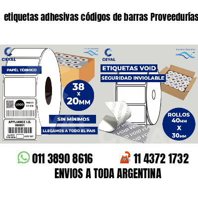 etiquetas adhesivas códigos de barras Proveedurías