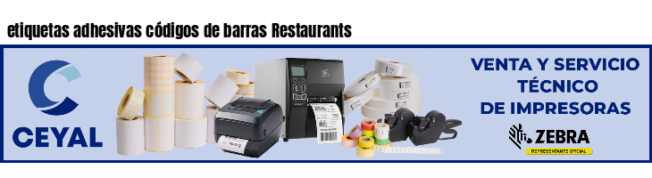 etiquetas adhesivas códigos de barras Restaurants