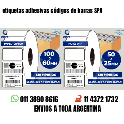 etiquetas adhesivas códigos de barras SPA