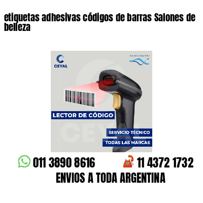 etiquetas adhesivas códigos de barras Salones de belleza