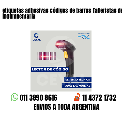 etiquetas adhesivas códigos de barras Talleristas de indumnentaria