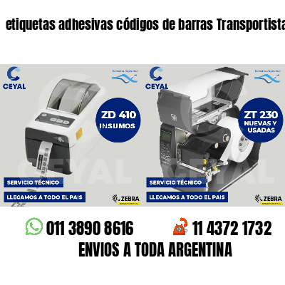 etiquetas adhesivas códigos de barras Transportistas