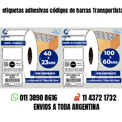 etiquetas adhesivas códigos de barras Transportistas