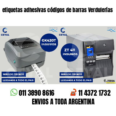etiquetas adhesivas códigos de barras Verdulerías