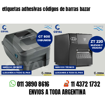 etiquetas adhesivas códigos de barras bazar