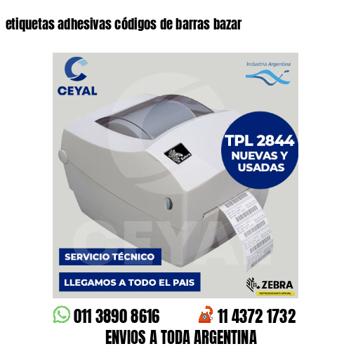 etiquetas adhesivas códigos de barras bazar
