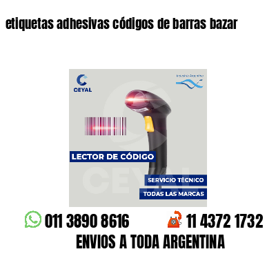 etiquetas adhesivas códigos de barras bazar