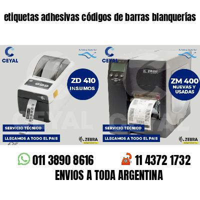 etiquetas adhesivas códigos de barras blanquerías