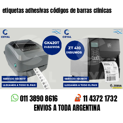 etiquetas adhesivas códigos de barras clinicas