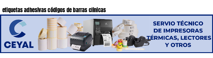 etiquetas adhesivas códigos de barras clinicas