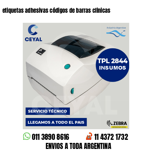 etiquetas adhesivas códigos de barras clinicas