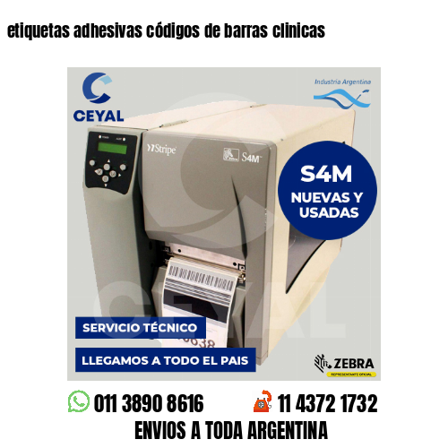 etiquetas adhesivas códigos de barras clinicas