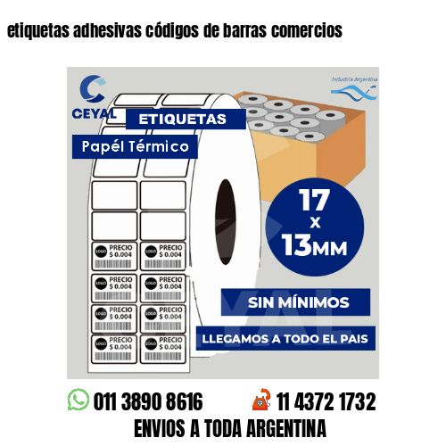 etiquetas adhesivas códigos de barras comercios