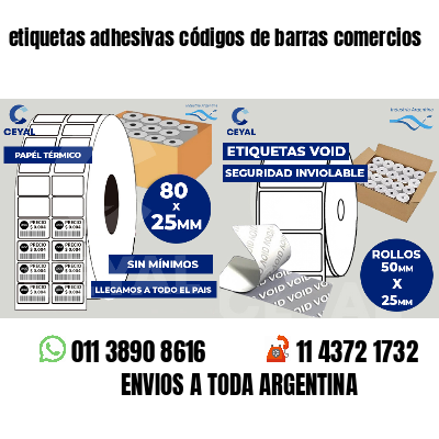 etiquetas adhesivas códigos de barras comercios