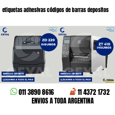 etiquetas adhesivas códigos de barras depositos