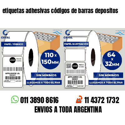 etiquetas adhesivas códigos de barras depositos