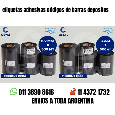 etiquetas adhesivas códigos de barras depositos