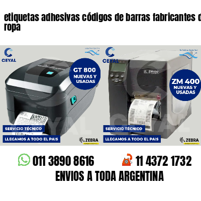 etiquetas adhesivas códigos de barras fabricantes de ropa