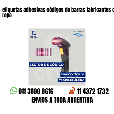etiquetas adhesivas códigos de barras fabricantes de ropa