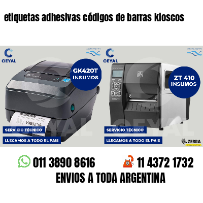 etiquetas adhesivas códigos de barras kioscos