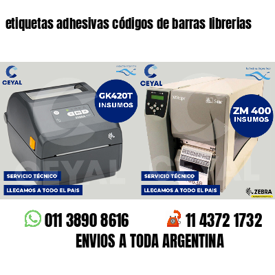etiquetas adhesivas códigos de barras librerias