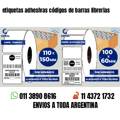 etiquetas adhesivas códigos de barras librerias