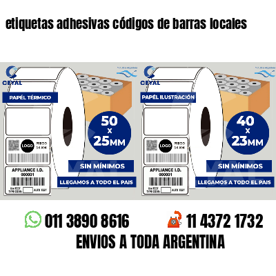 etiquetas adhesivas códigos de barras locales