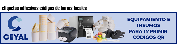 etiquetas adhesivas códigos de barras locales