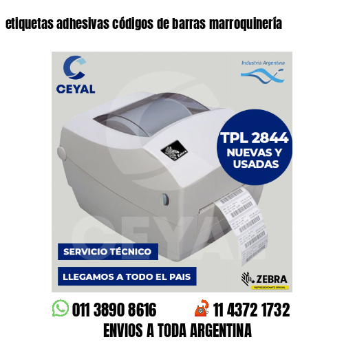etiquetas adhesivas códigos de barras marroquinería