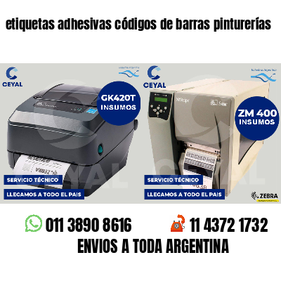 etiquetas adhesivas códigos de barras pinturerías