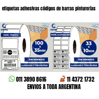 etiquetas adhesivas códigos de barras pinturerías