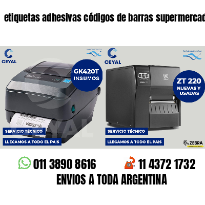etiquetas adhesivas códigos de barras supermercados