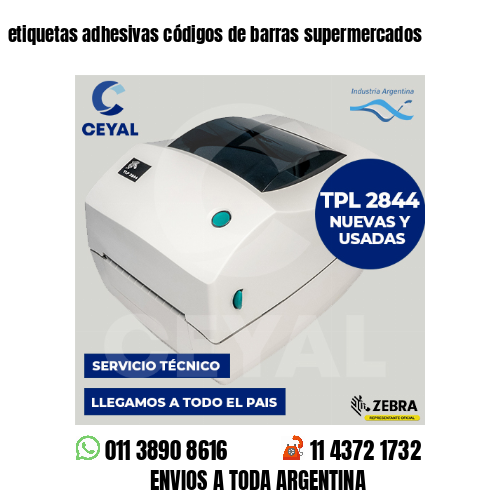 etiquetas adhesivas códigos de barras supermercados