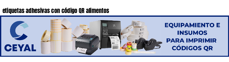 etiquetas adhesivas con código QR alimentos